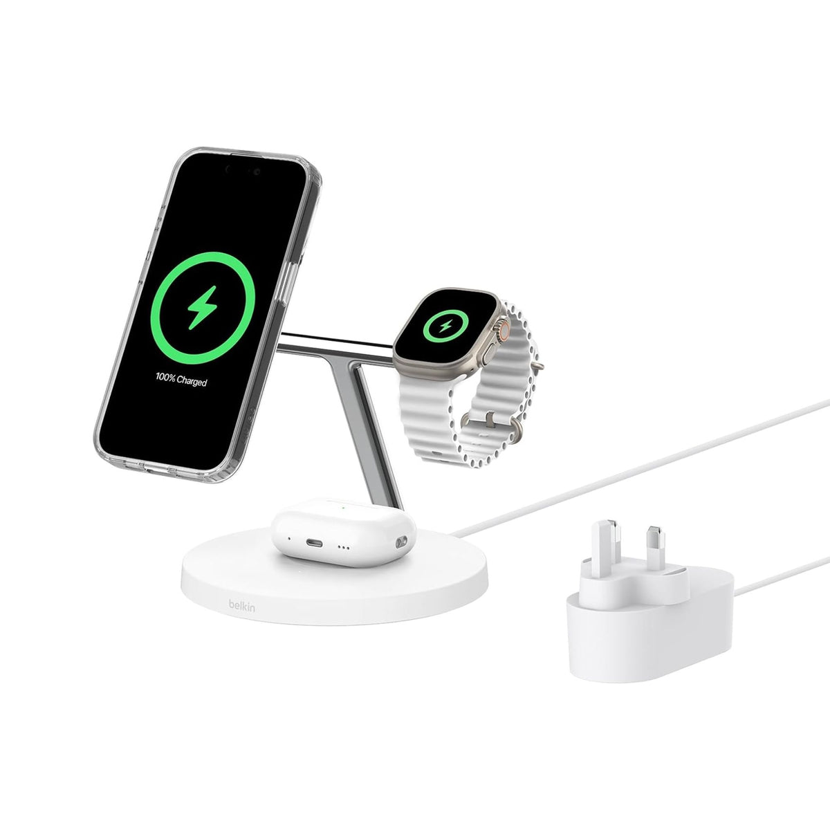 Belkin Boost Charge™ 3-in-1 Qi2 Wireless Charging Stand