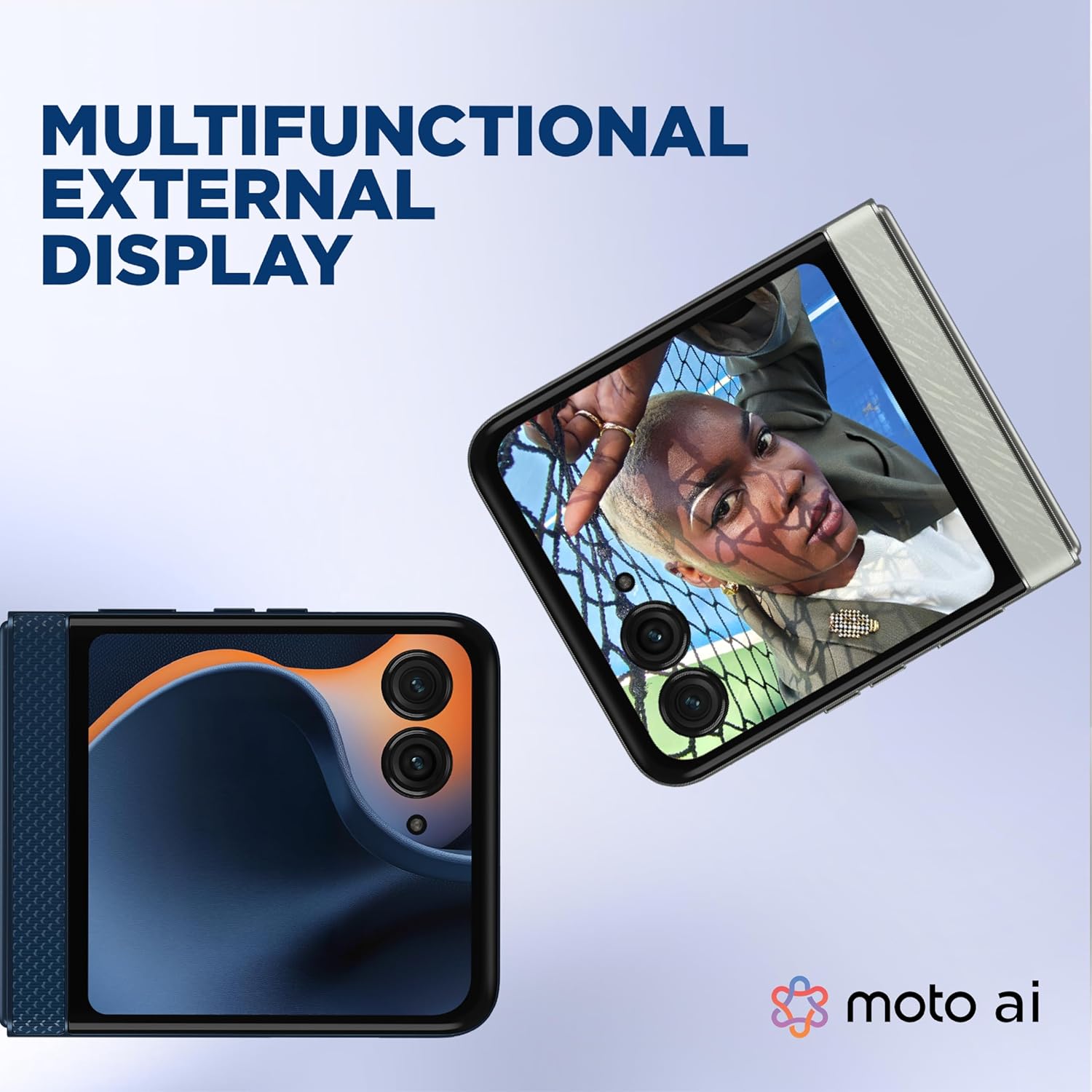 MOTOROLA Razr 60 5G, 8+16GB RAM Boost, 256GB ROM, MediaTek Dimensity 7400X, 6.9 + 3.6Inch pOLED Display
