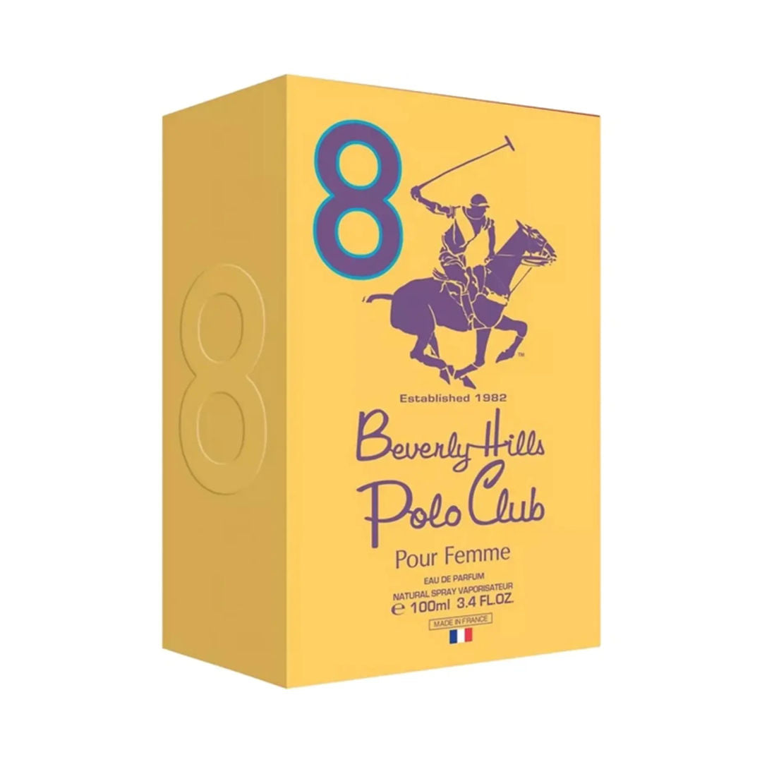 Beverly Hills Polo Club No. 8 Eau de Parfum for Women, 100ml