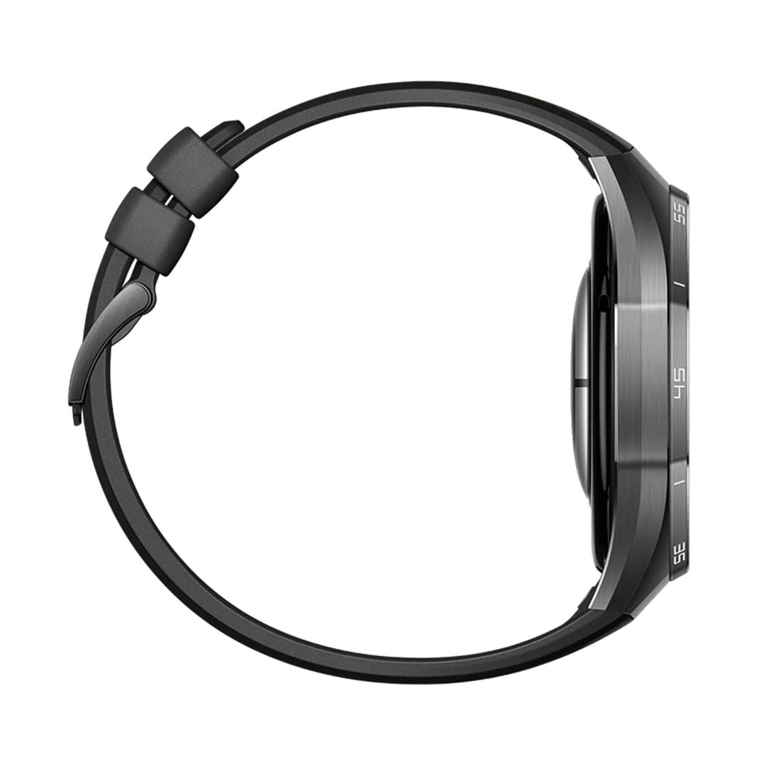 Huawei Watch GT 6 Pro 46mm Smartwatch, Fluoroelastomer Strap, 1.47-inch AMOLED Display, Titanium Alloy Case, Black