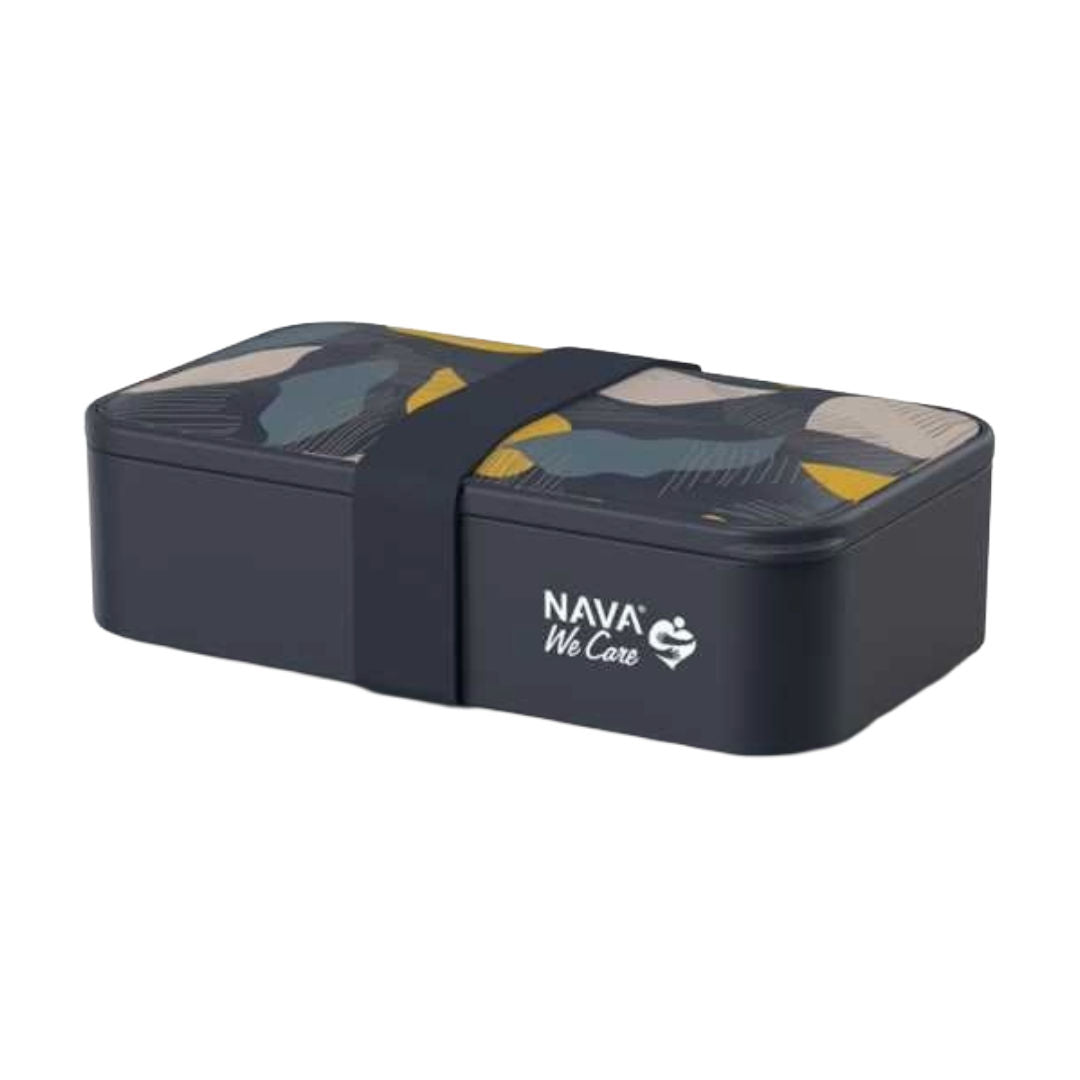 NAVA Rectangular Plastic Lunch Box We Care, 650ml