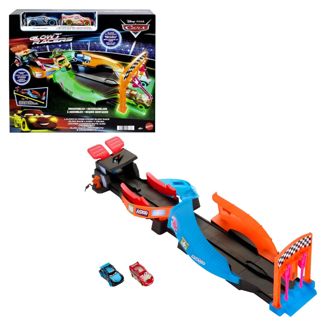 Disney Pixar Cars Launch & Criss-Cross Glow Race Playset