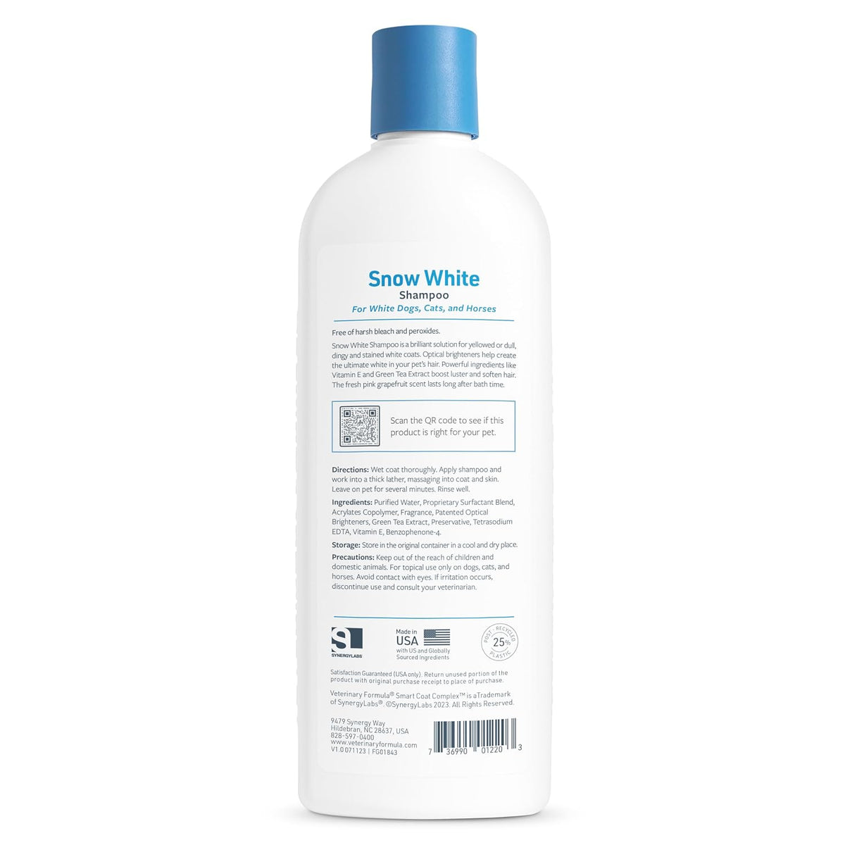 Synergy Labs Veterinary Formula Solutions Snow White Shampoo, 503ml
