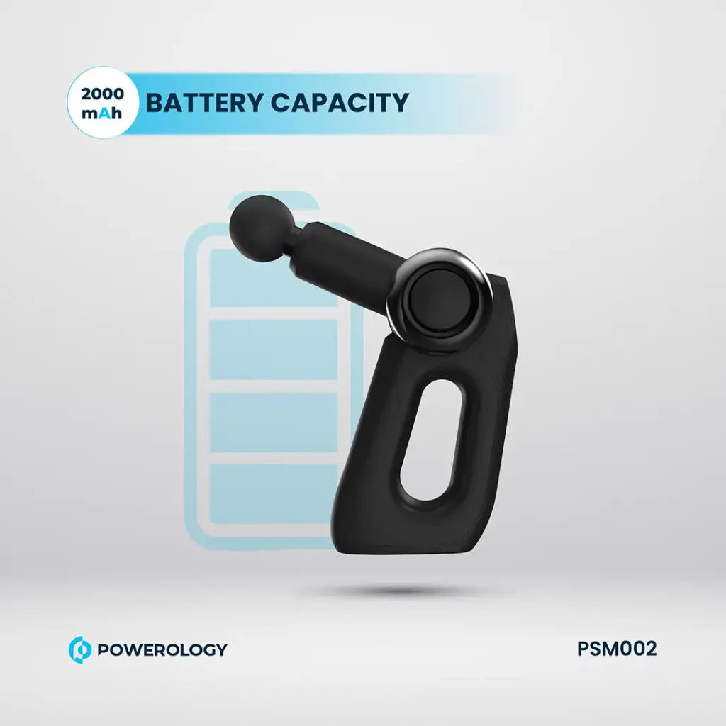 Powerology Full-Body Massage Gun, Black