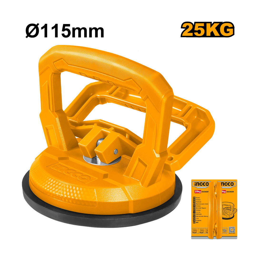 INGCO Sucker with ABS Handle, 115mm Diameter, 25kg Max