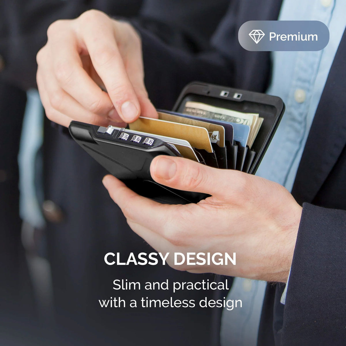 Ogon Code Wallet Medium Case, Black
