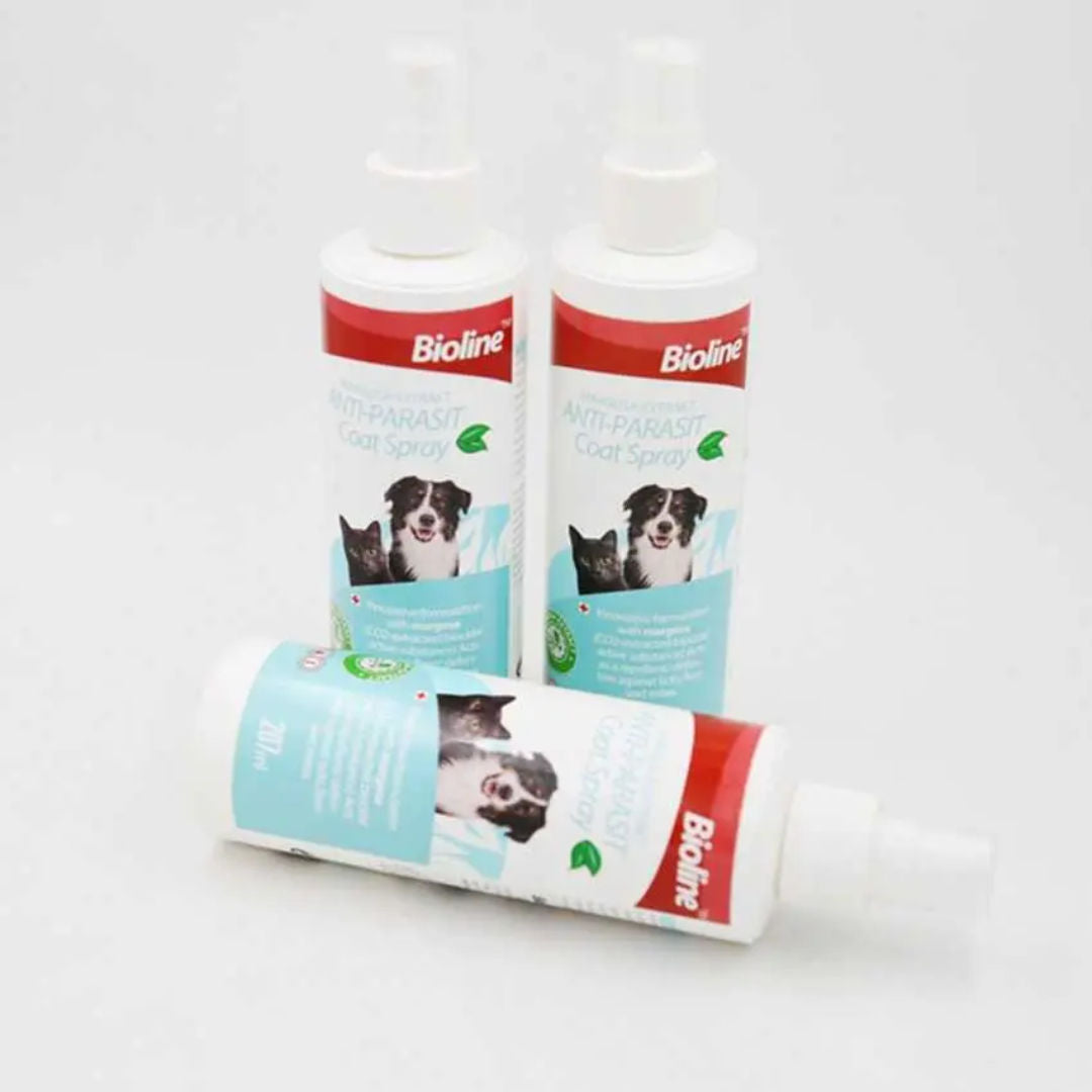Bioline Anti-Parasit Flea and Tick Spray, Volume 207ml, Margosa