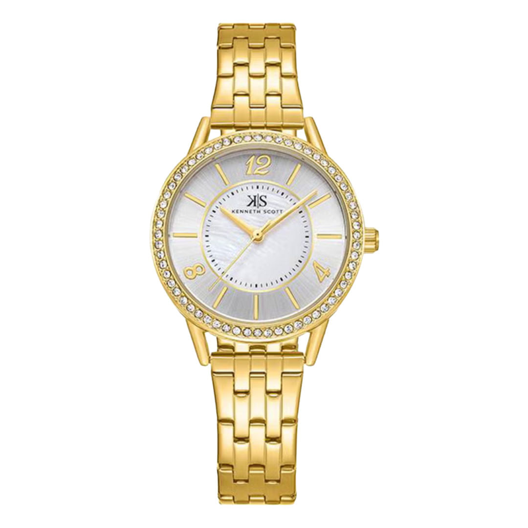 KENNETH SCOTT Women's Stainless Steel Analog Watch, K23537-GBGM Series