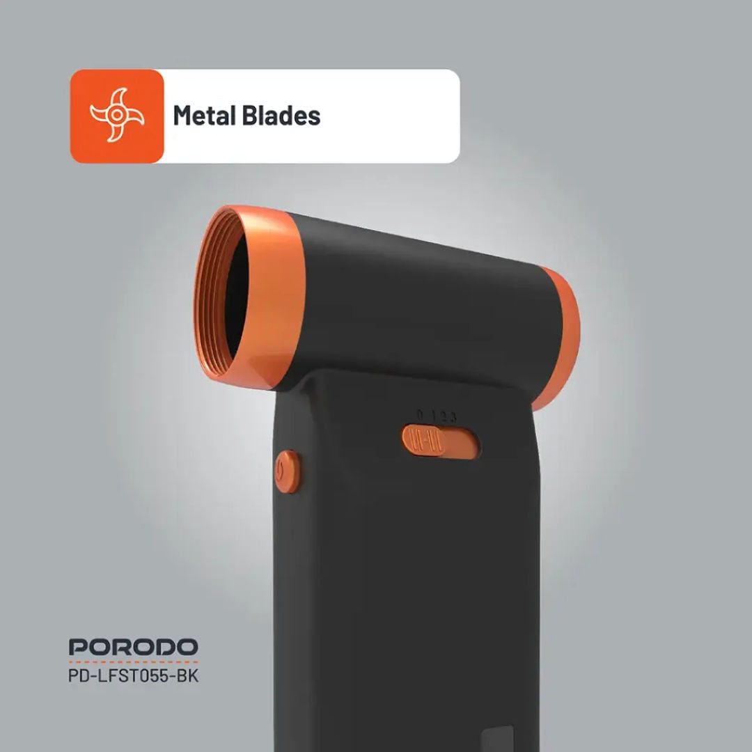 Porodo Lifestyle Turbo Jet Air Blower, Black