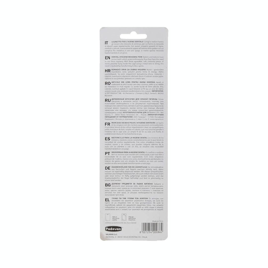 Padovan Wood Gnaws Coniglietti for Rabbit, Color May Vary