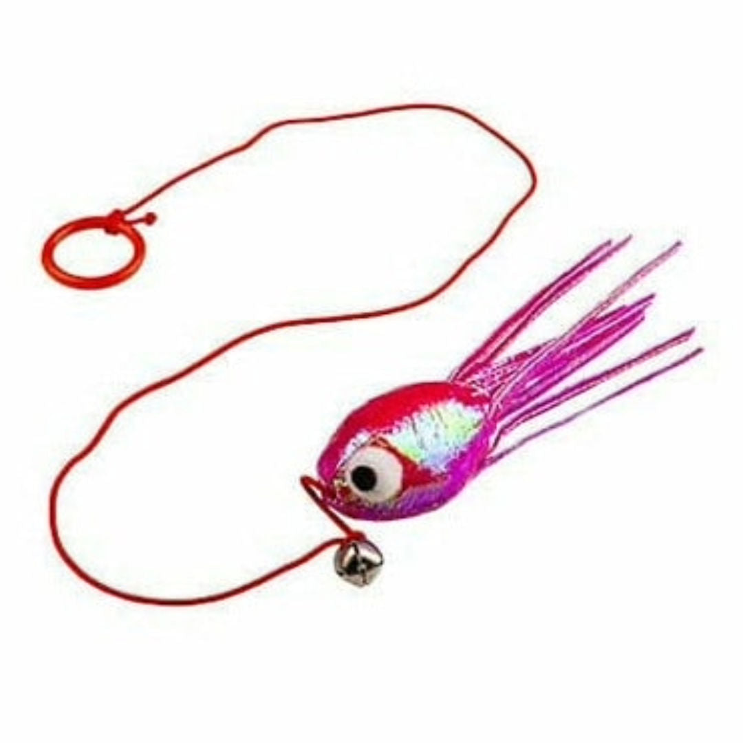 Duvo+ Cat Toy Blinky Octopus With Elastic, Purple, 16.5x7x3cm