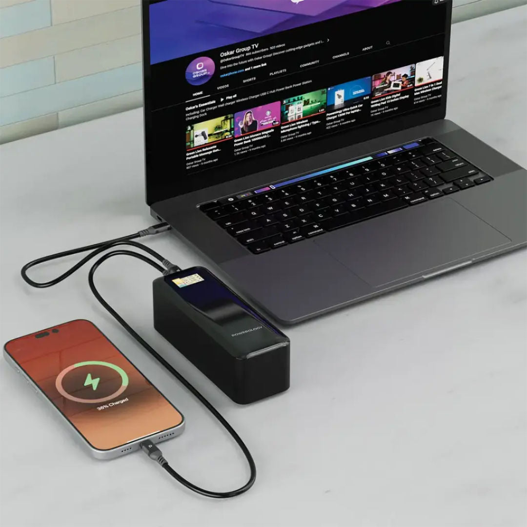 Powerology NeuroVolt 140 27000mAh Power Bank, Black