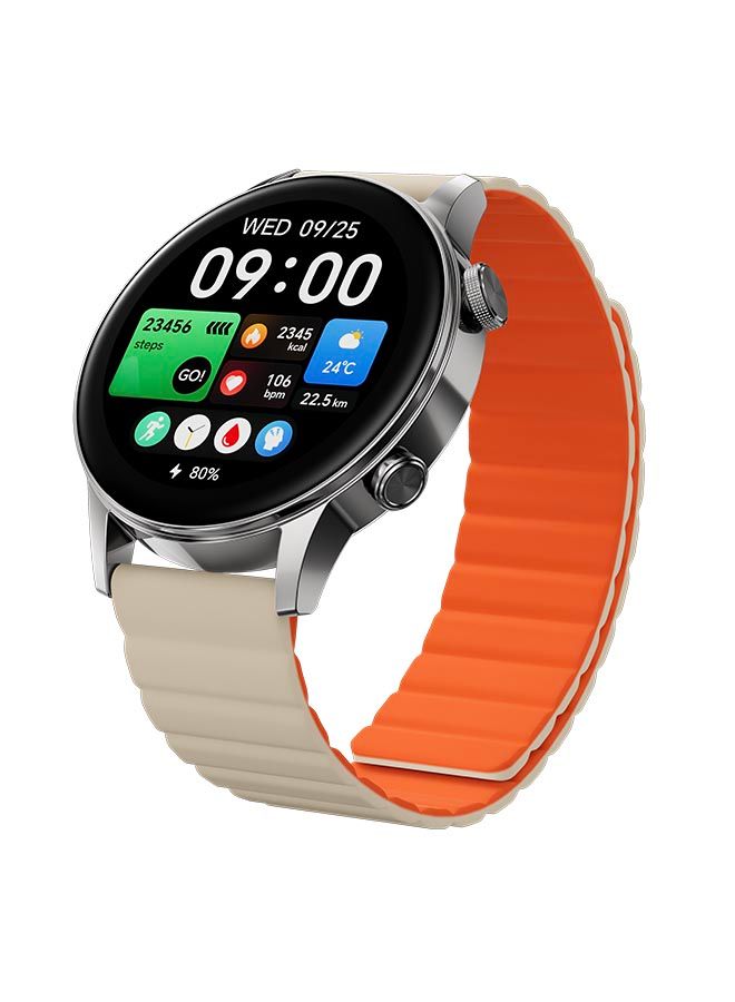 Black Shark S3 GPS Smartwatch with Magnetic Strap, 1.43" AMOLED, 150+ Sport Modes, ENC Bluetooth Call Watches , 15-Day Battery Life, Fitness Tracker with Health Monitoring (Sliver)