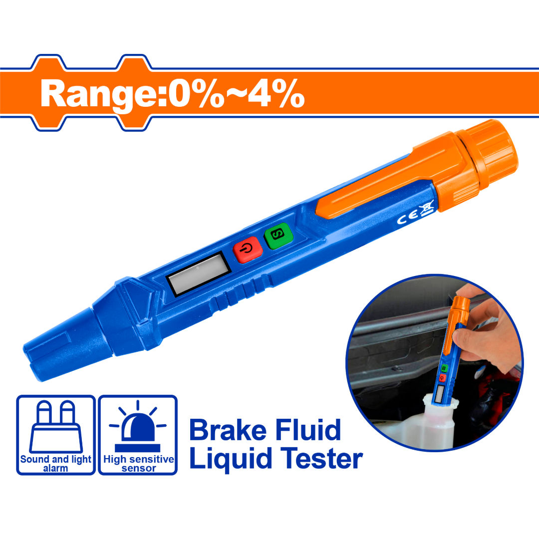 WADFOW Brake Fluid Liquid Tester, LCD Digital Display, 0-4% Range, Auto Power Off, Battery Included