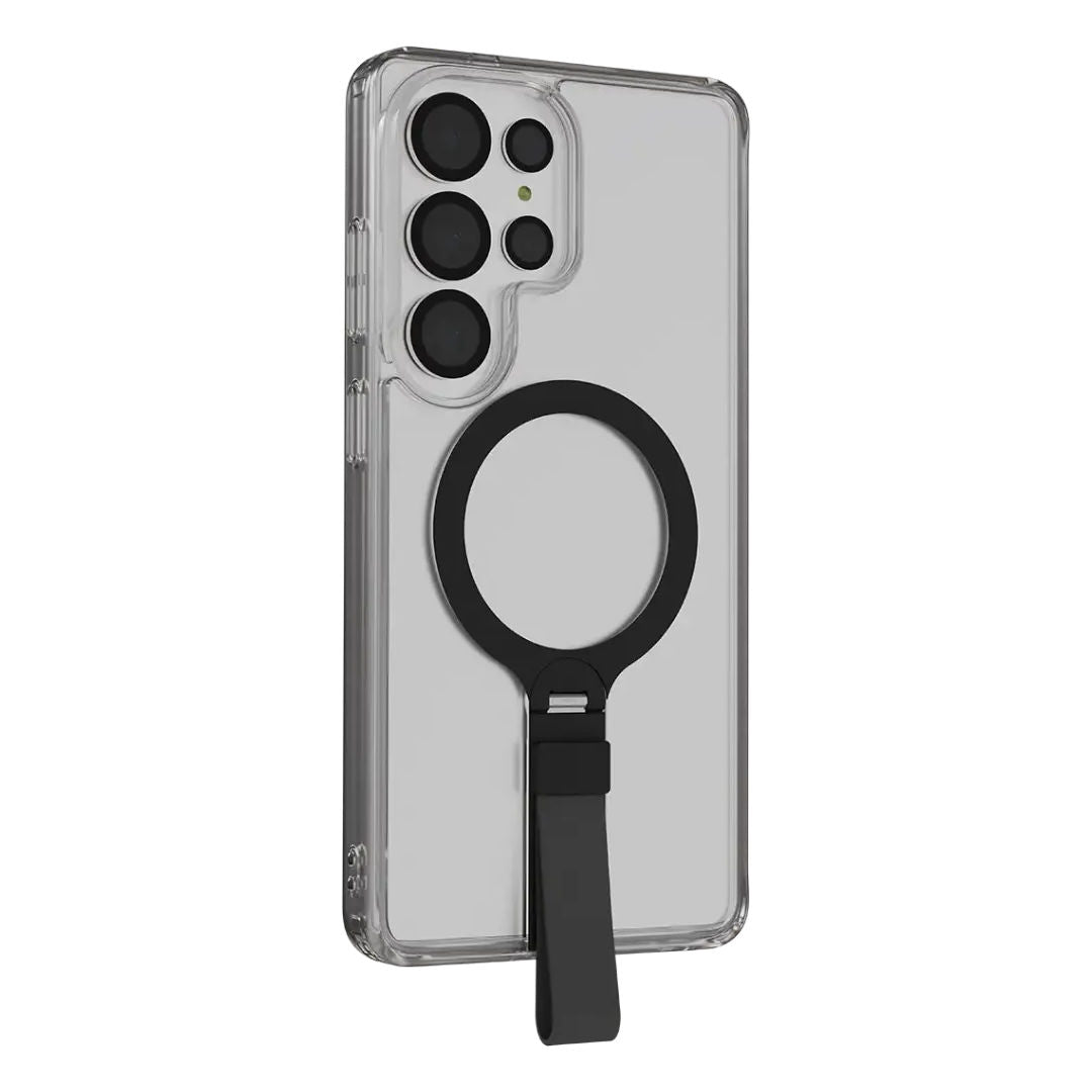 Levelo Spira MagSafe Clear Grip Case ForSamsung S26 Ultra, Black