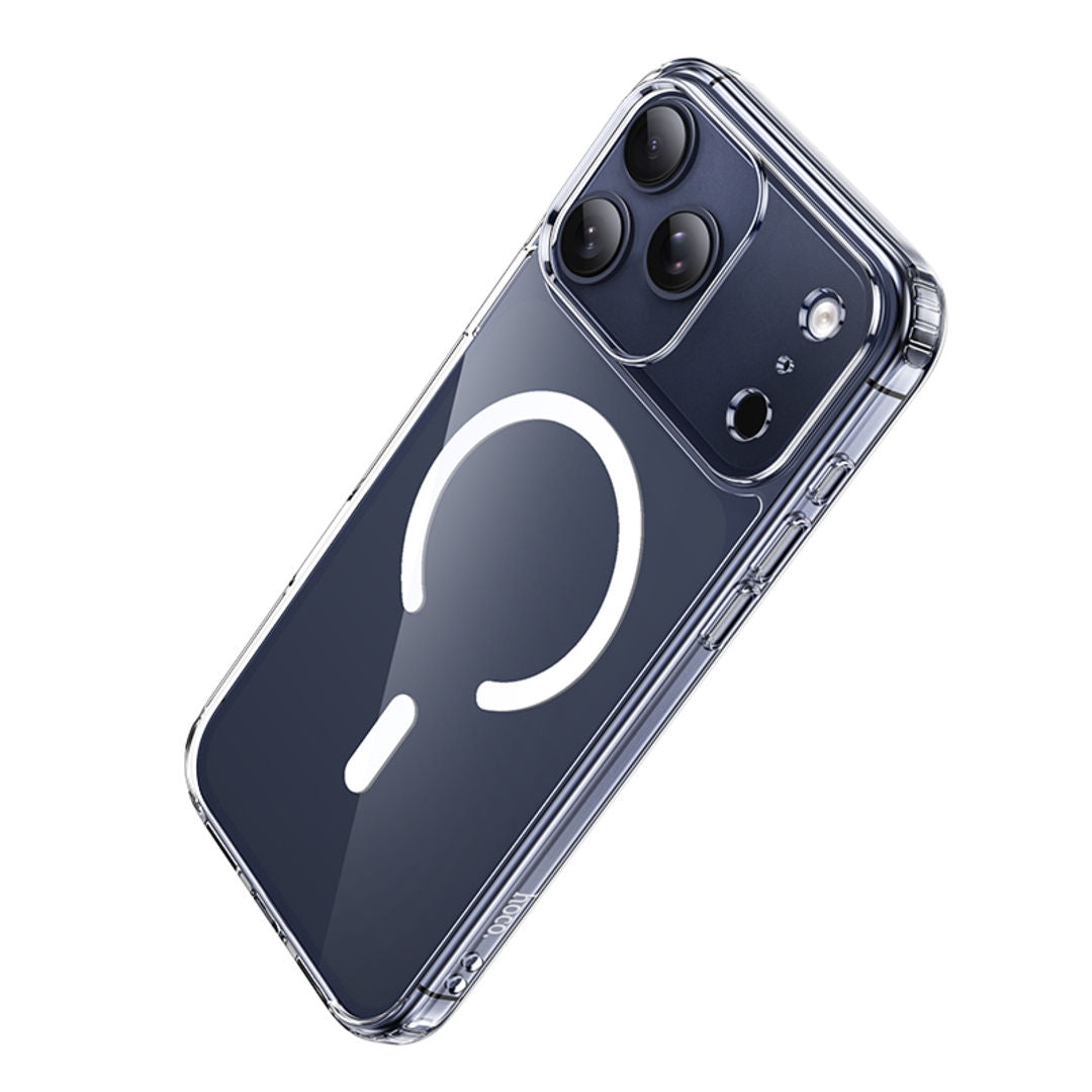 Hoco Magnetic Series Airbag Anti-Fall Protective Case for iPhone 18 Pro, iPhone 17 Pro, 4-Corner Airbags, Strong Magnetic Absorption