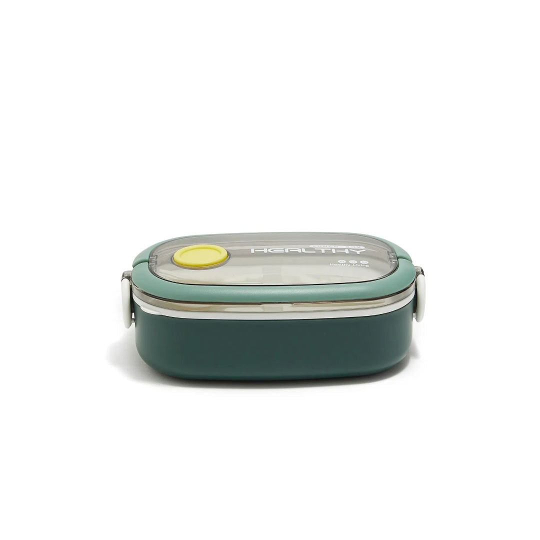 Twisoo Stainless Steel Lunch Box With Cutlery Set, Leakproof, Multi-Compartment, Assorted Colors, LBS-005