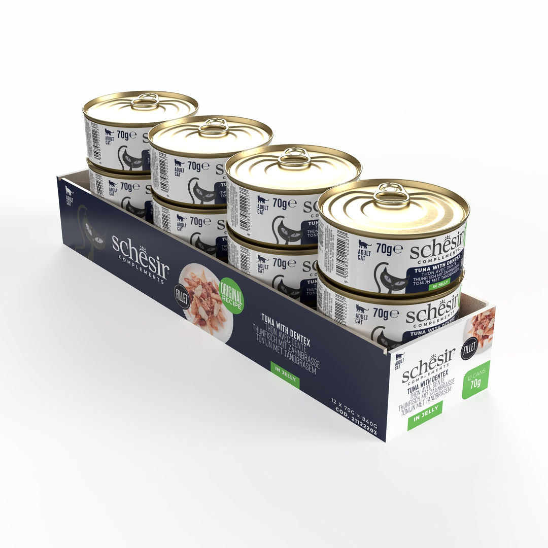 Schesir Perfect Nutrition Complements Cat Wet Food in Jelly Can, 70g