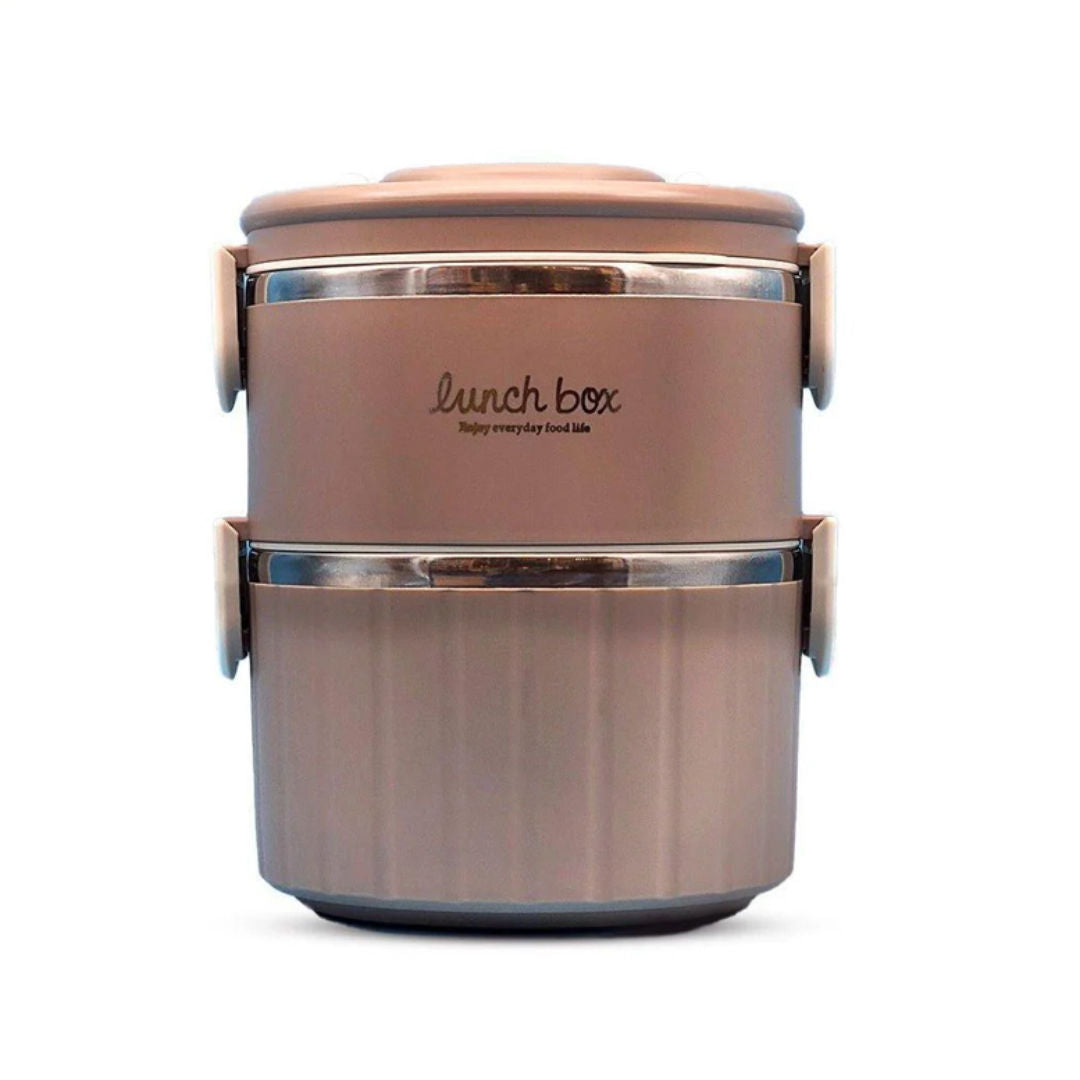 Twisoo Lunch Box Stainless Steel two levels, Mix Colors