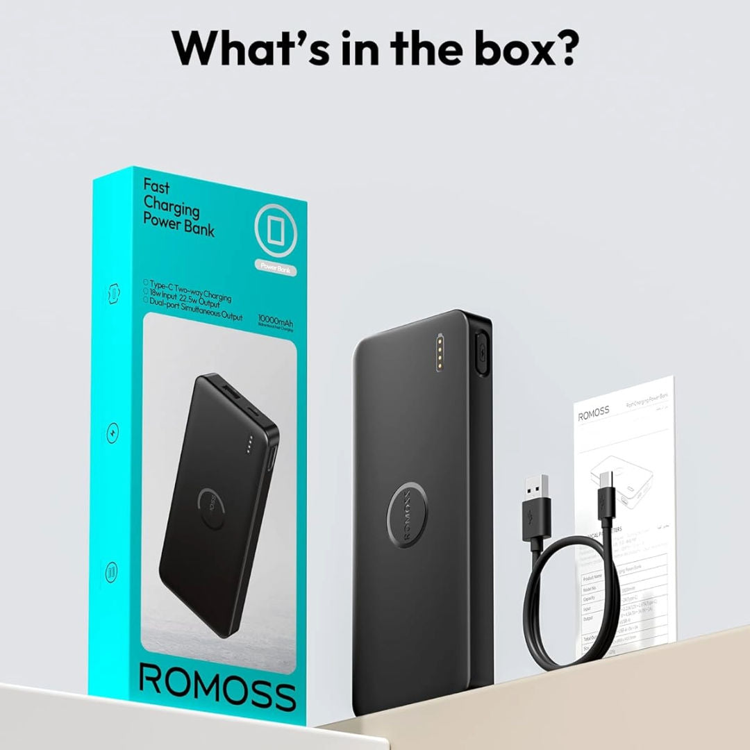 Romoss PPB10 10000mAh Portable Charger, 22.5W