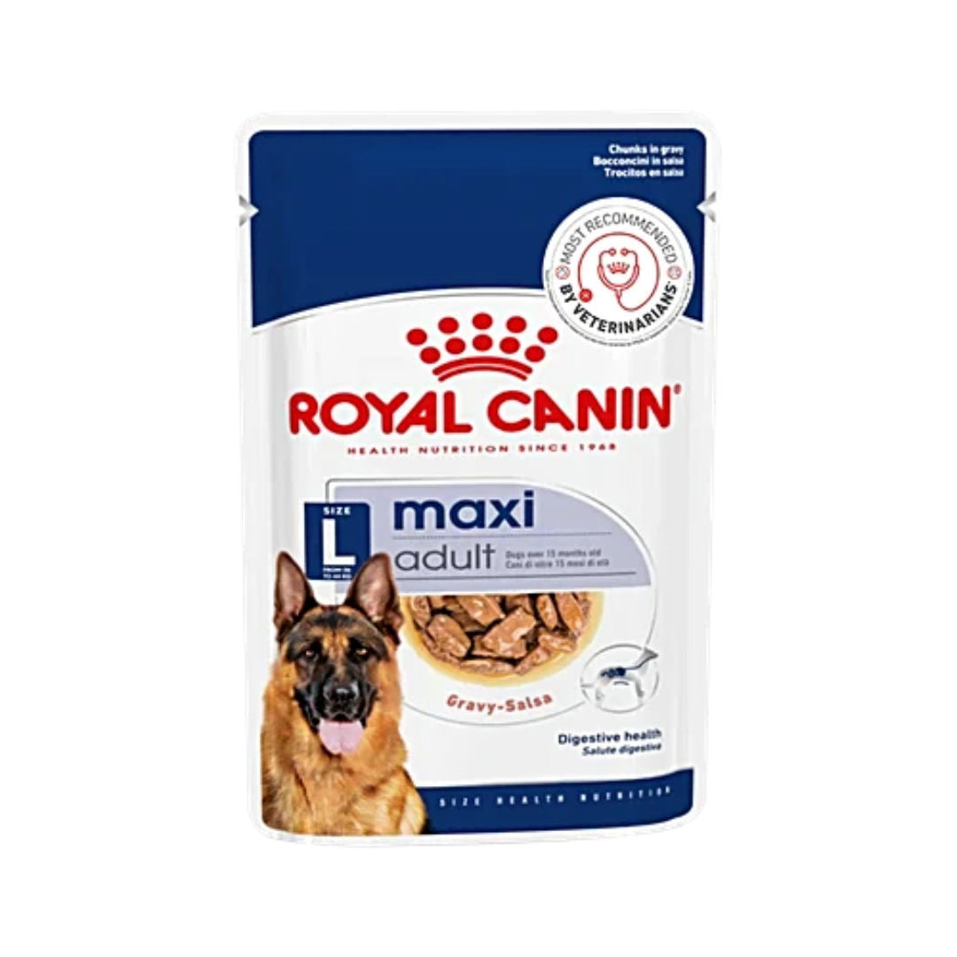 Royal Canin Maxi Adult Wet Dog Food in Gravy, 140gm, Pack of 10