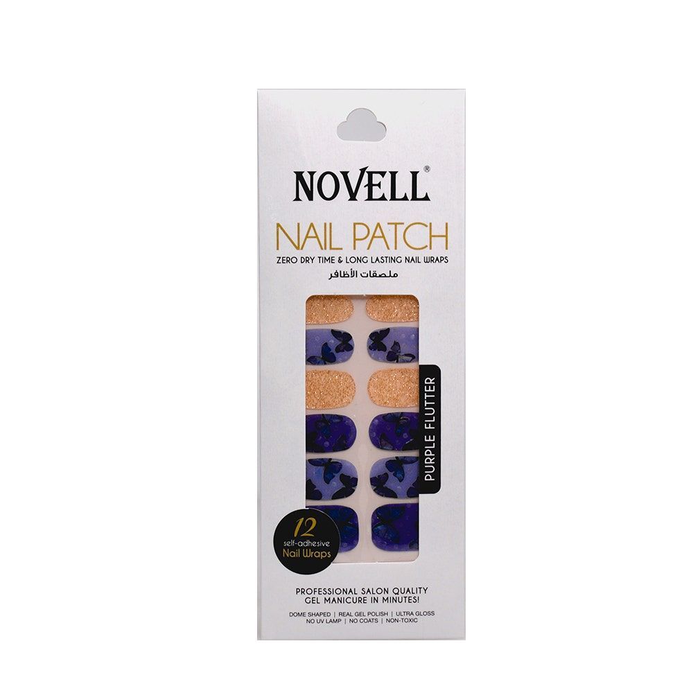 Novell Self-Adhesive Nail Patch, 12 Pieces