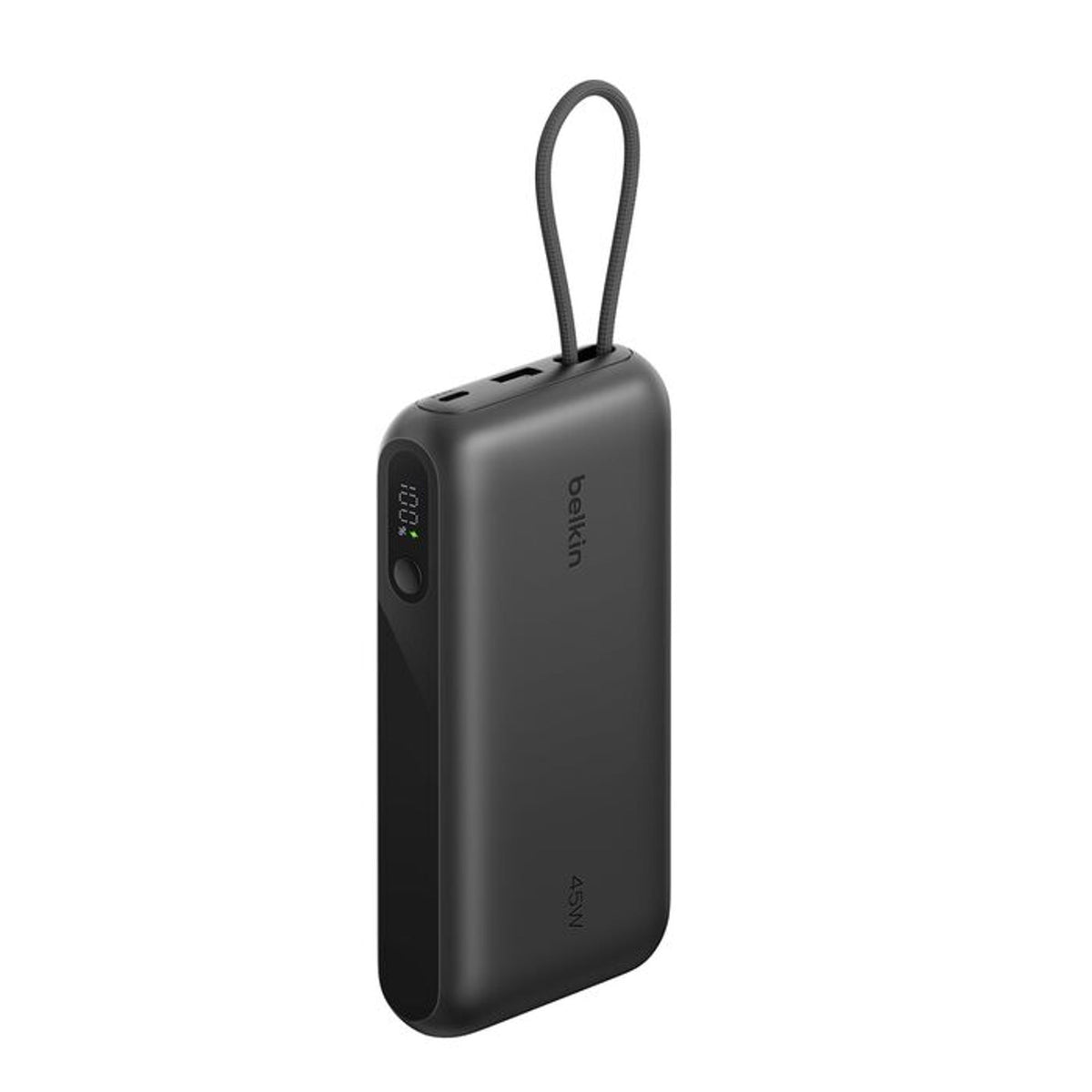 Belkin Boost Charge™ Power Bank, 20K, 45W, Integrated USB-C Cable, Black