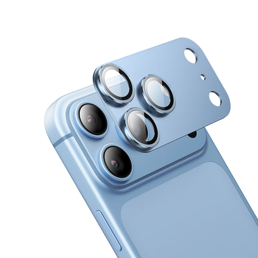 Hoco V16 Armor Metal Integrated Lens Glass for iPhone 18 Pro, 3D Full Coverage, Aluminum Alloy Protection