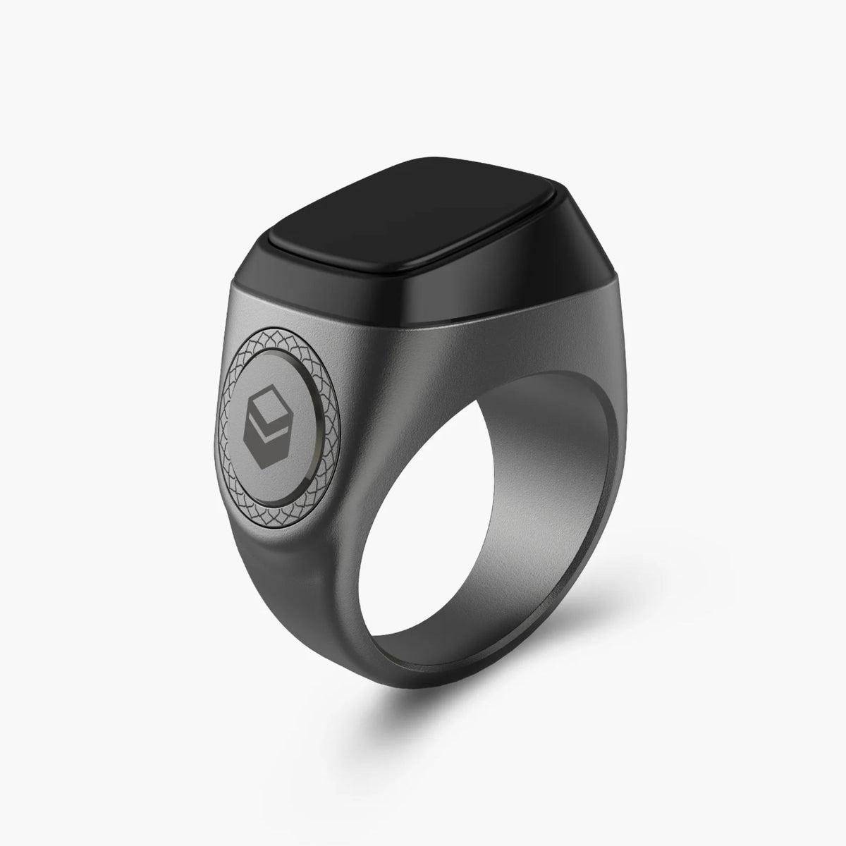 Smart Zikir Graphite Aluminum Islamic Ring