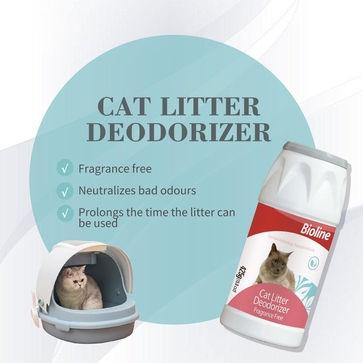 Bioline Cat Litter Deodorizer, 425gm