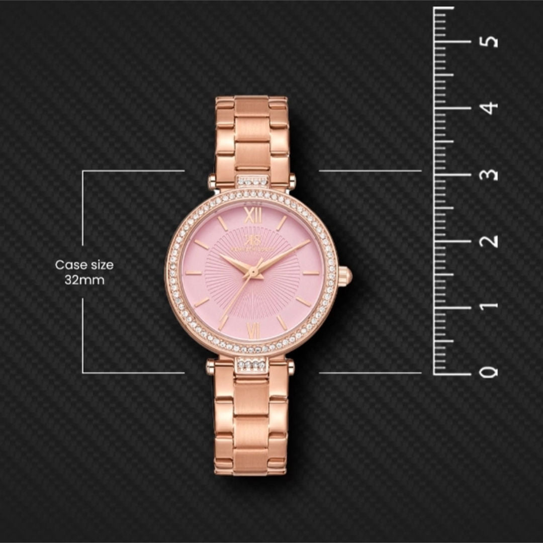 KENNETH SCOTT Women's Pink Dial Analog Watch, K23539-RBKP Series