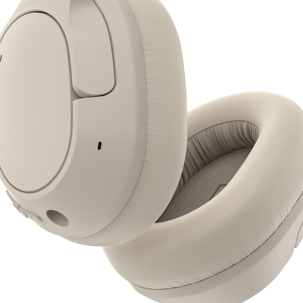 Belkin SoundForm Isolate Noise-Cancelling Wireless Headphones, over ear headphones with mic, Bluetooth headphones with 60H playtime, Sand