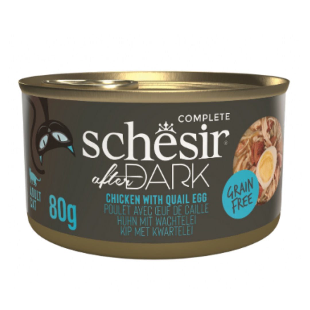 Schesir After Dark Wet Food for Adult Cat, Grain-Free, 80gm