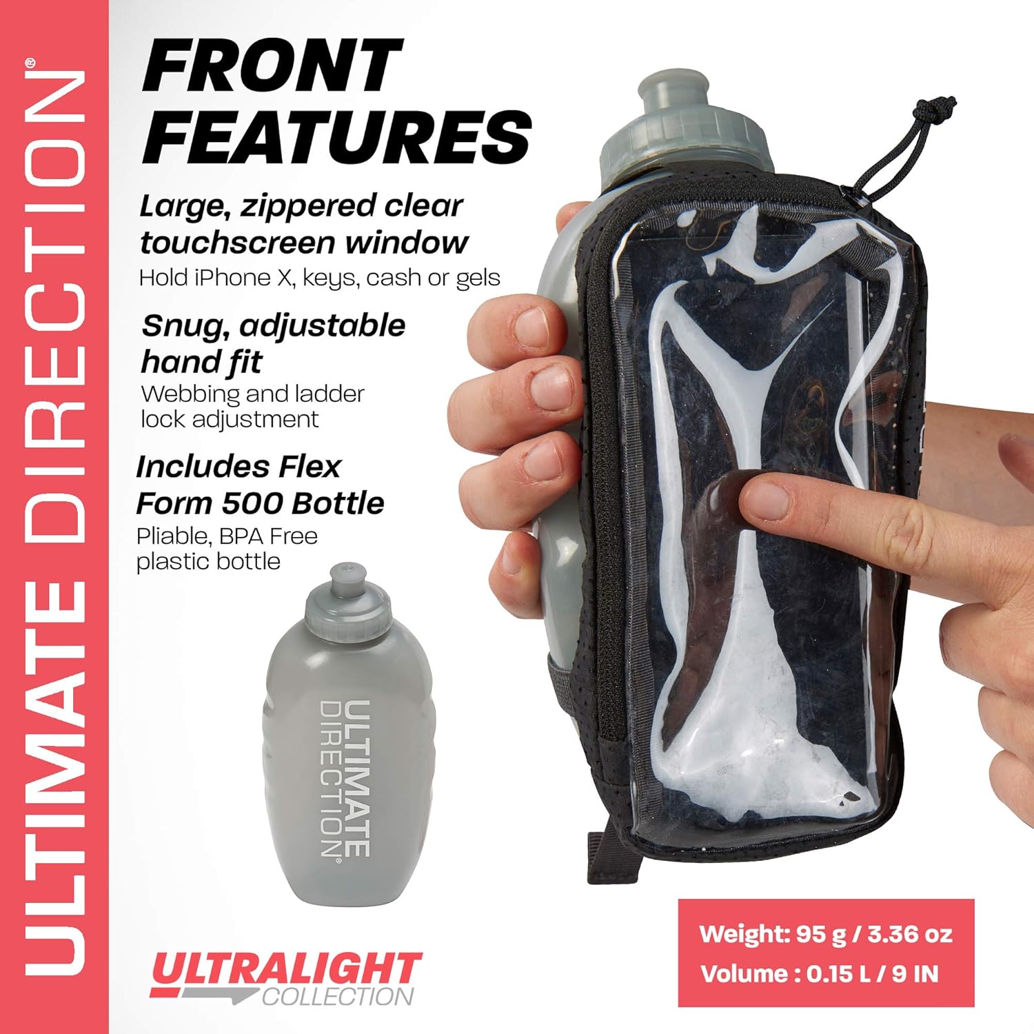 Ultimate Direction Fastdraw 500 Handheld Bottle, Onyx