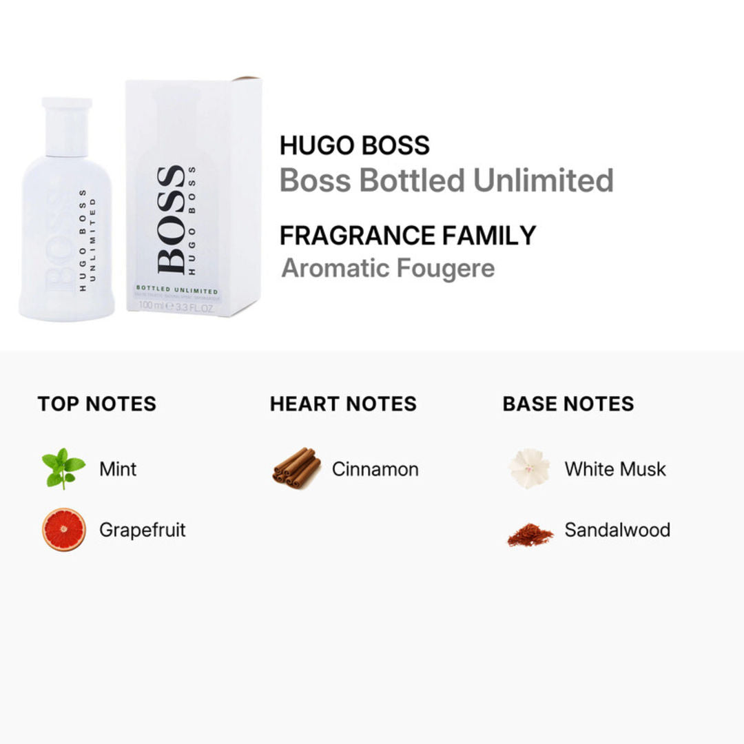Hugo Boss Bottled Unlimited Eau de Toilette for Men, 100ml