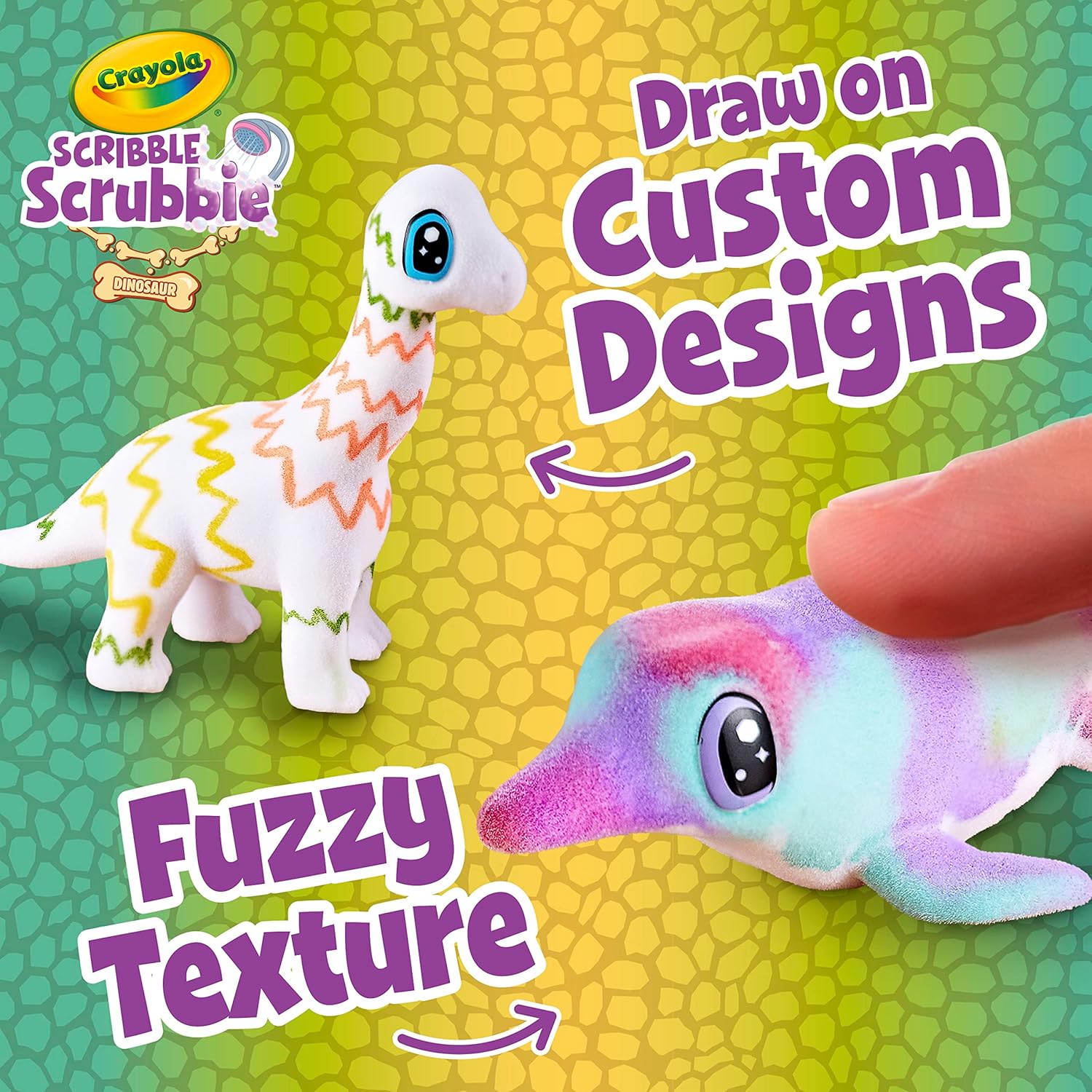 Crayola SCRIBBLE Scrubbie, Pets Dinosaur Waterslide Paint Kit