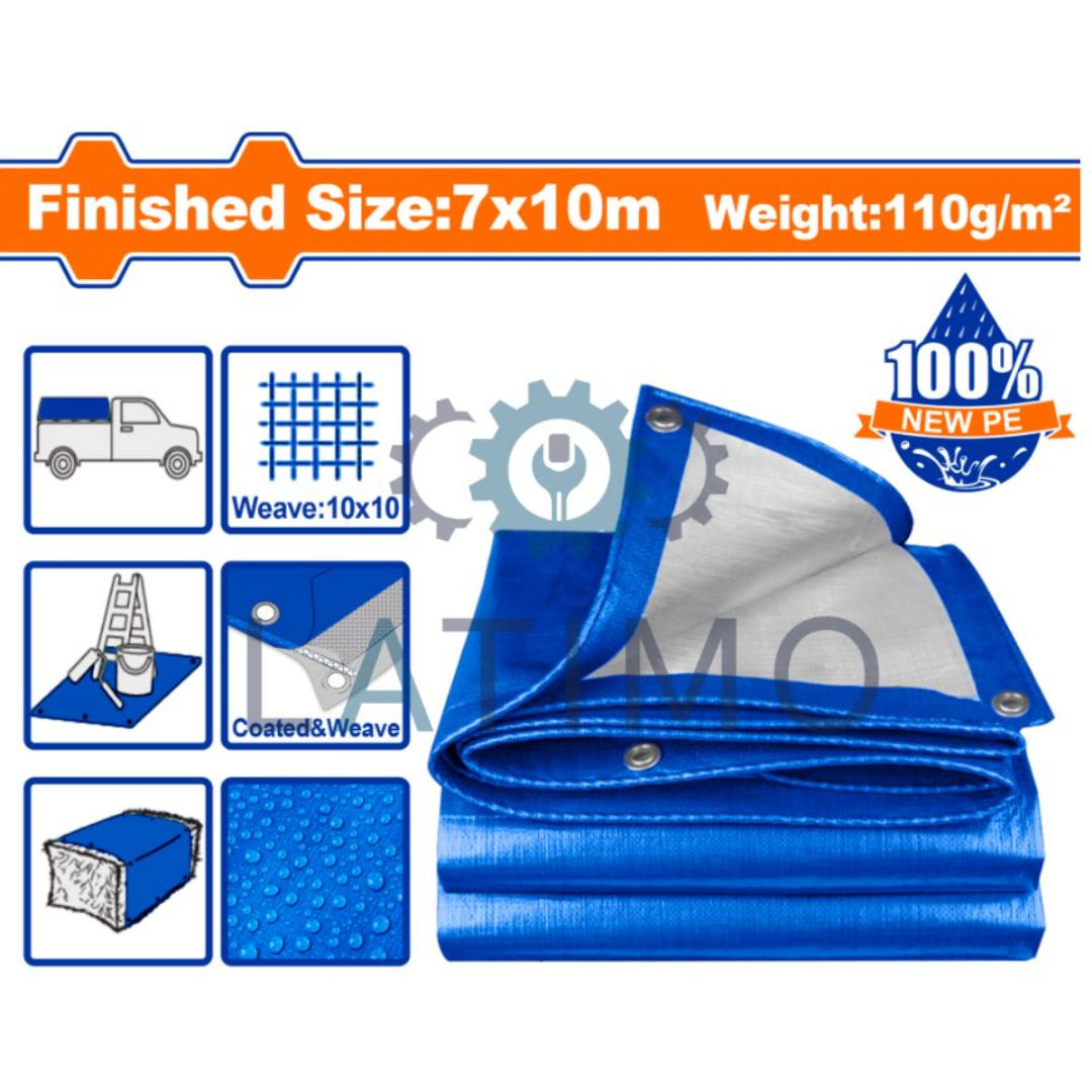 WADFOW Industrial Polyethylene Tarp, 7mx10m