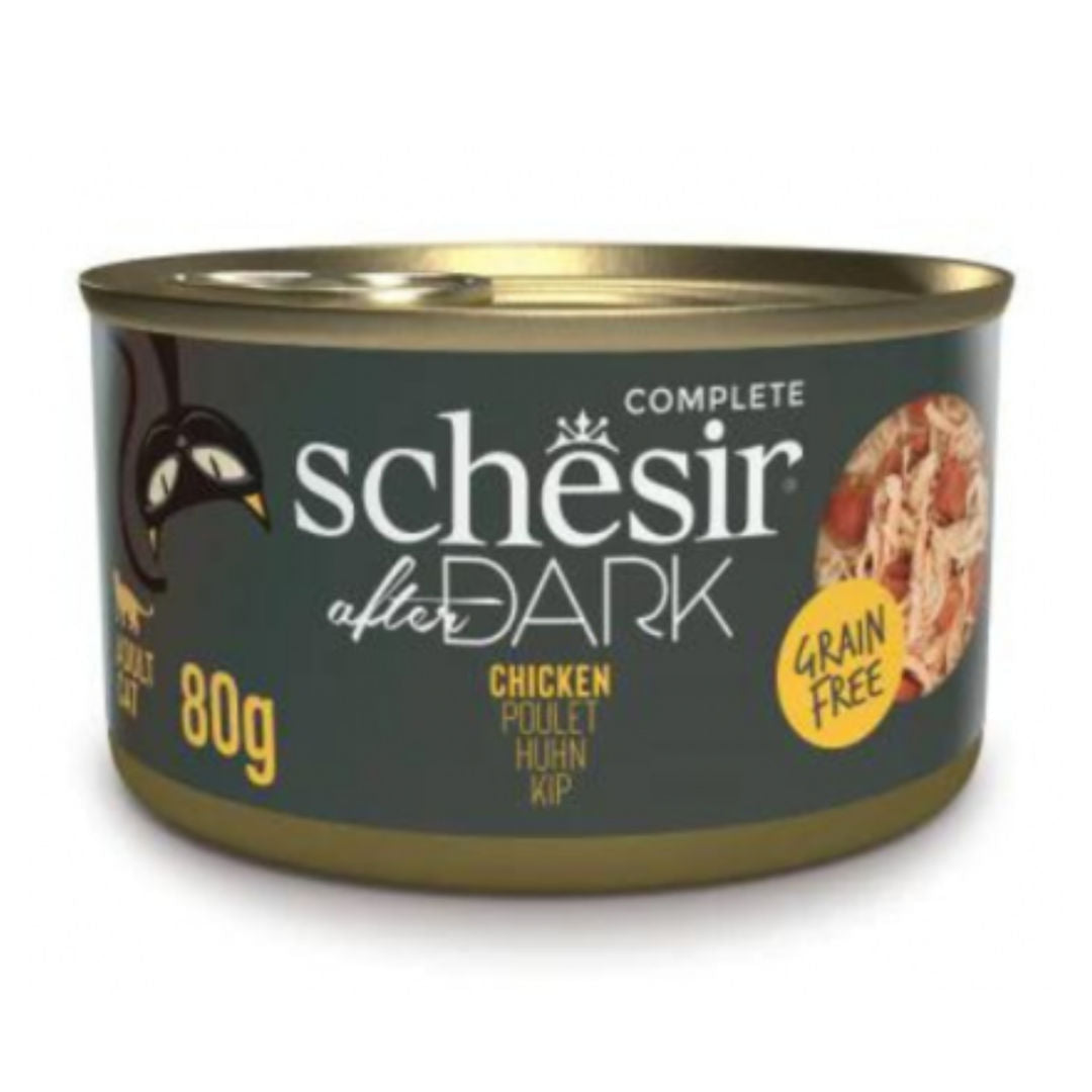 Schesir After Dark Wet Food for Adult Cat, Grain-Free, 80gm