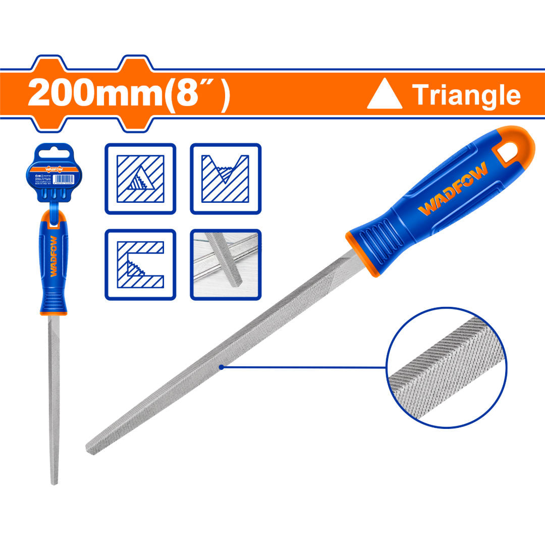 WADFOW Triangle Steel File, T12 Steel, Ergonomic Handle