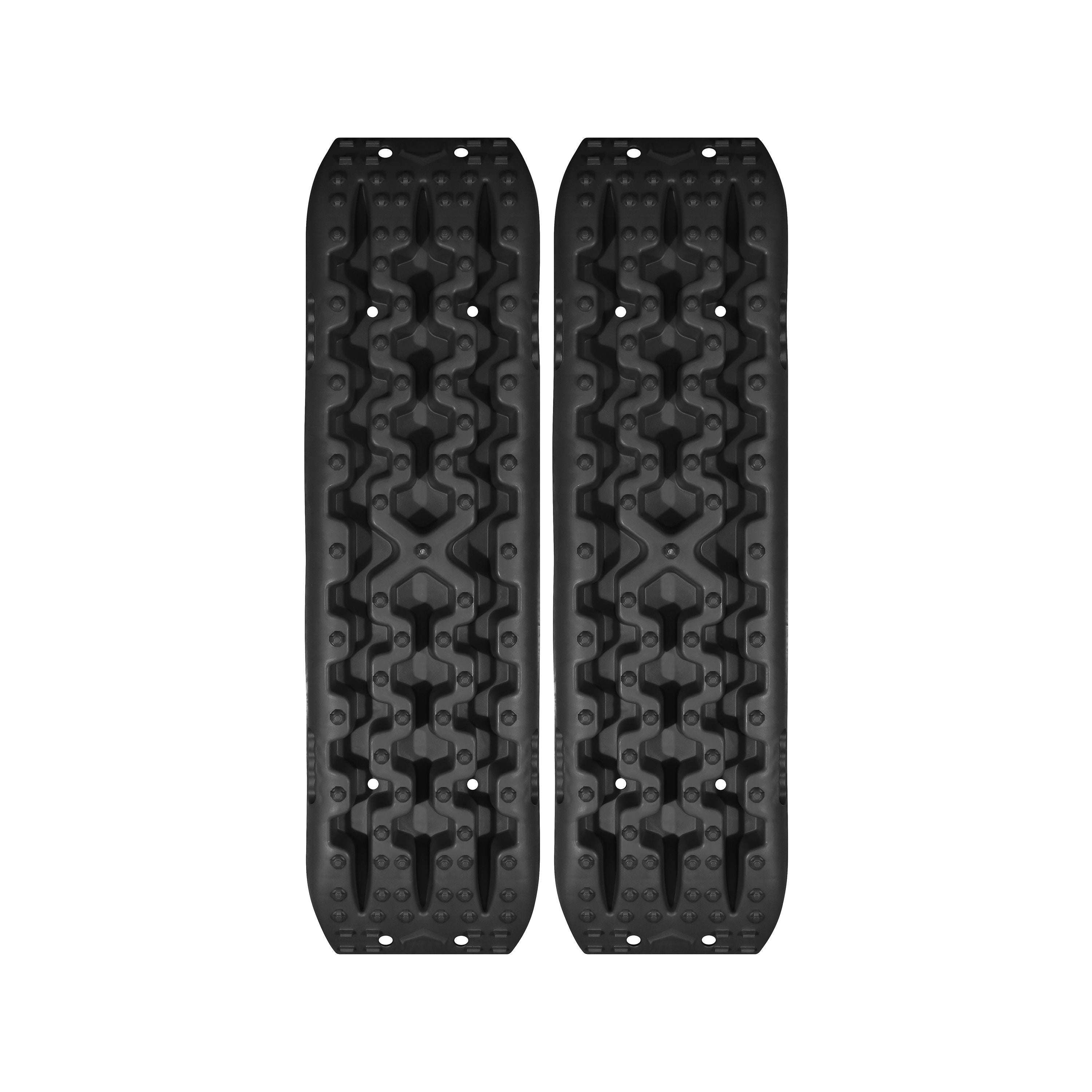 Universal Heavy-Duty Vehicle Recovery Traction Boards & Tire Tracks, Pair, Black
