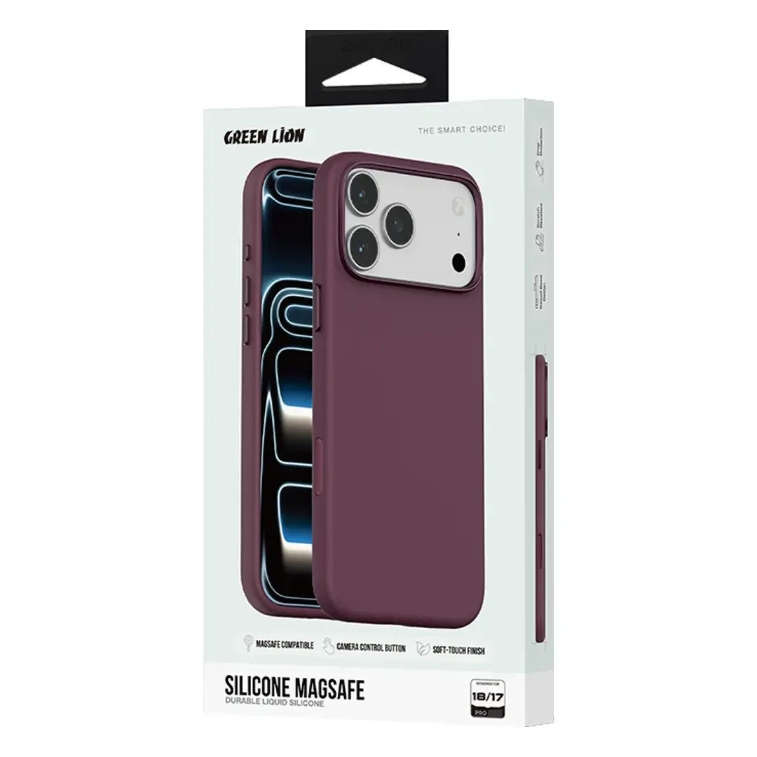 Green Lion Silicone MagSafe with Durable Liquid Silicone for iPhone 18/17 Pro & 18/17 Pro Max