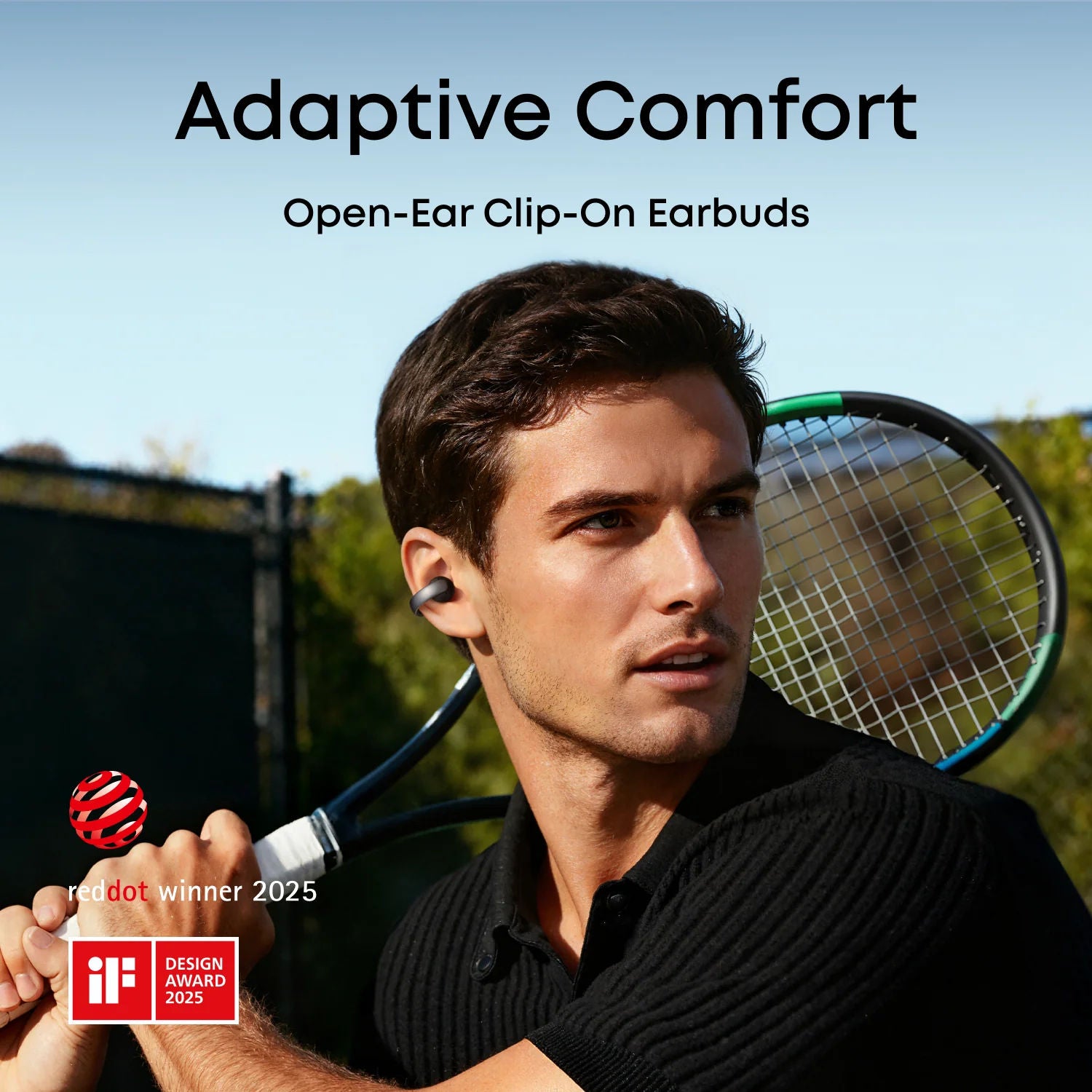 Anker Soundcore AeroClip Open-Ear Clip-On Earbuds, AI Calls, IP55, 32H Playtime