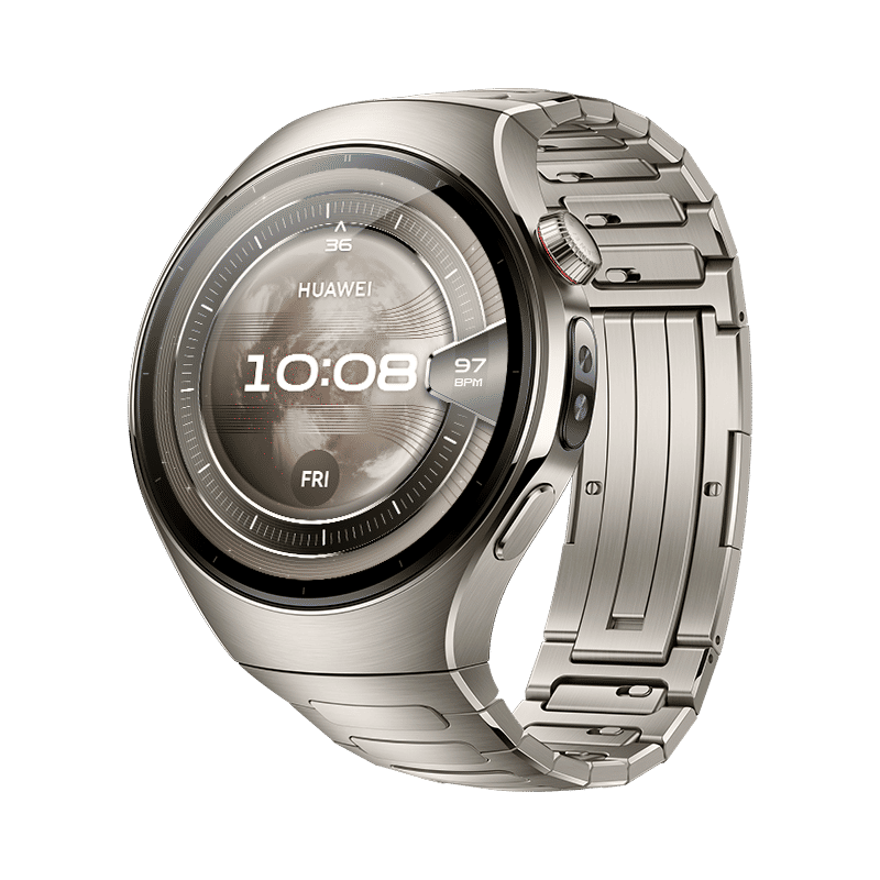 ساعة Huawei Smart Watch 5، 46 مم RTS-AL00 GPS، WLAN، جهاز مراقبة معدل ضربات القلب، SpO2