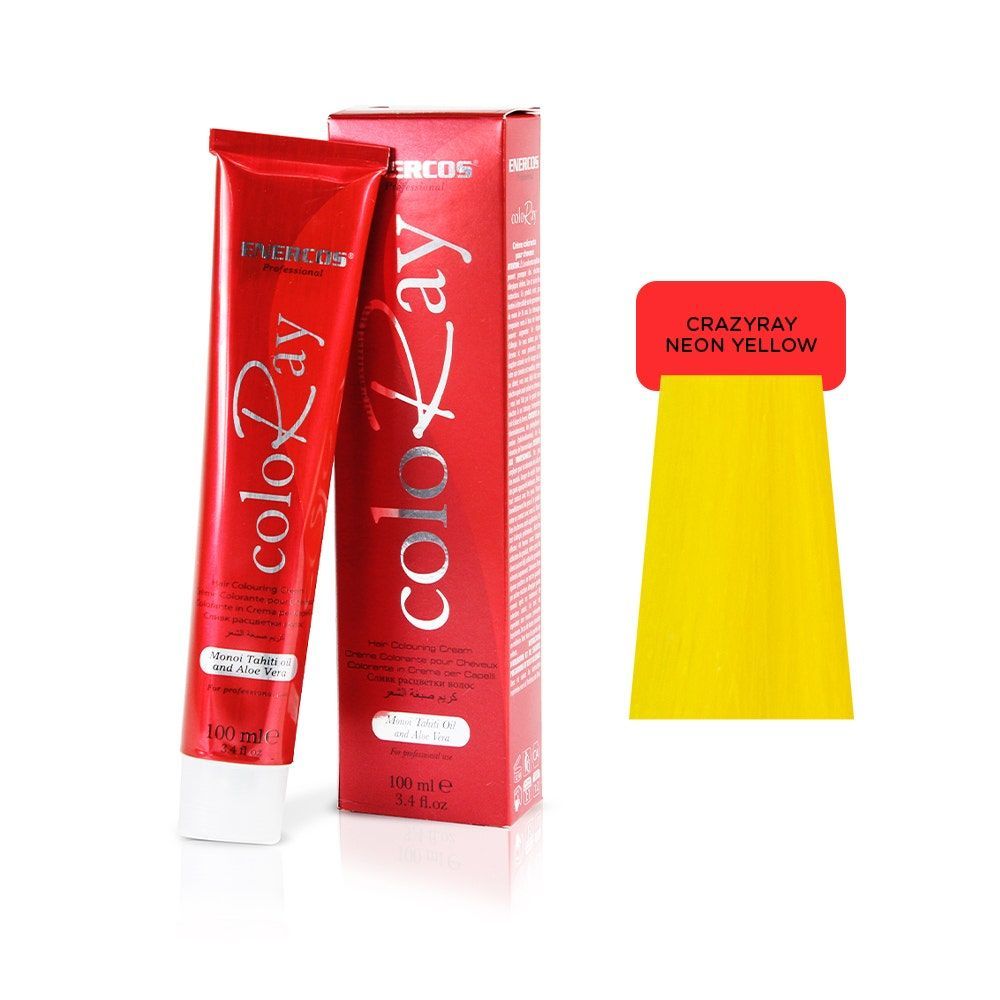 Enercos Professional CrazyRay Direct Color Cream, Monoi Tahiti Oil and Aloe Vera, 100ml