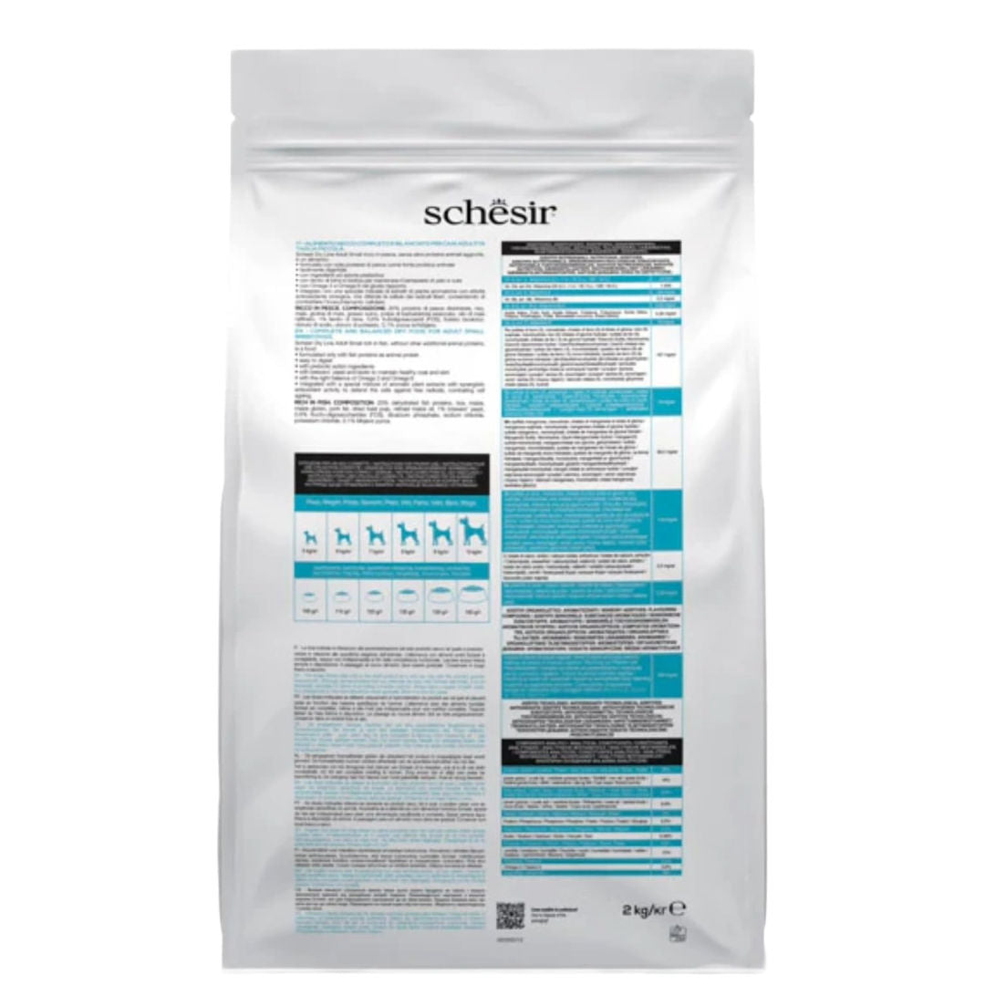 Schesir Small Adult Maintenance With Fish Dry Dog Food, 2kg