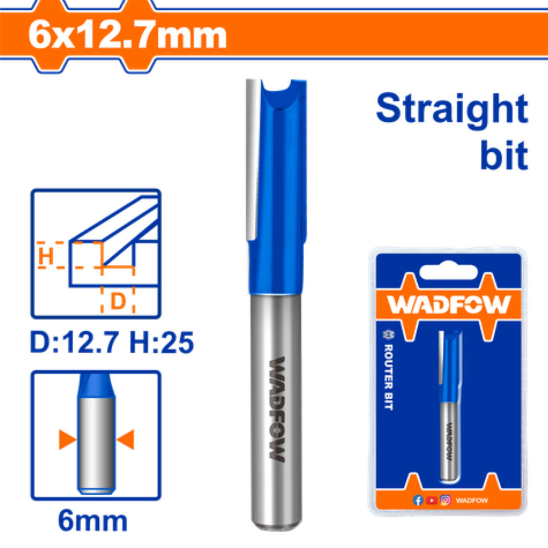 WADFOW Router Bit Straight, 6mm Shank