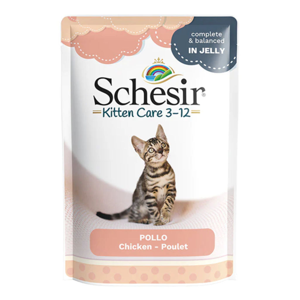 Schesir Kitten Care Wet Food for Kittens, 3-12 Month, 85gm