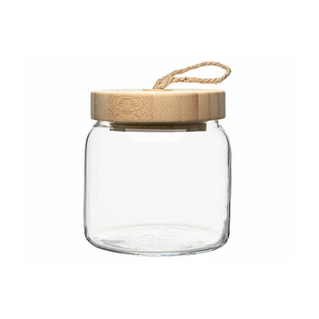Pasabahce Woody Glass Jar with Bamboo Lid, Single Piece