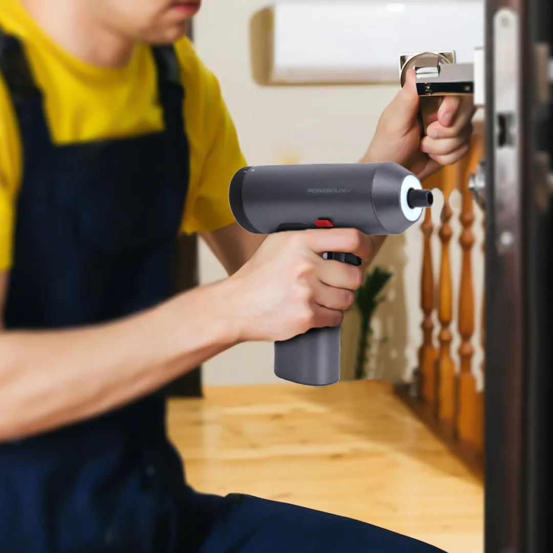 Powerology 30 Bits Electric Screwdriver Gun, Space Gray