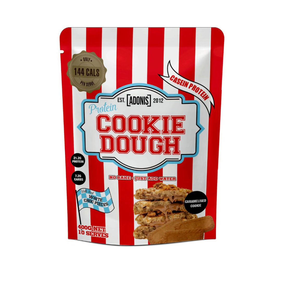 Adonis Protein Cookie Dough Premium Casein Protein Snack Low Carb, High Protein, Multiple Gourmet Flavors